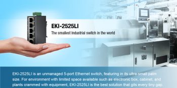 EKI-2525LI: Bộ chuyển mạch Ethernet công nghiệp nhỏ nhất trên thế giới
